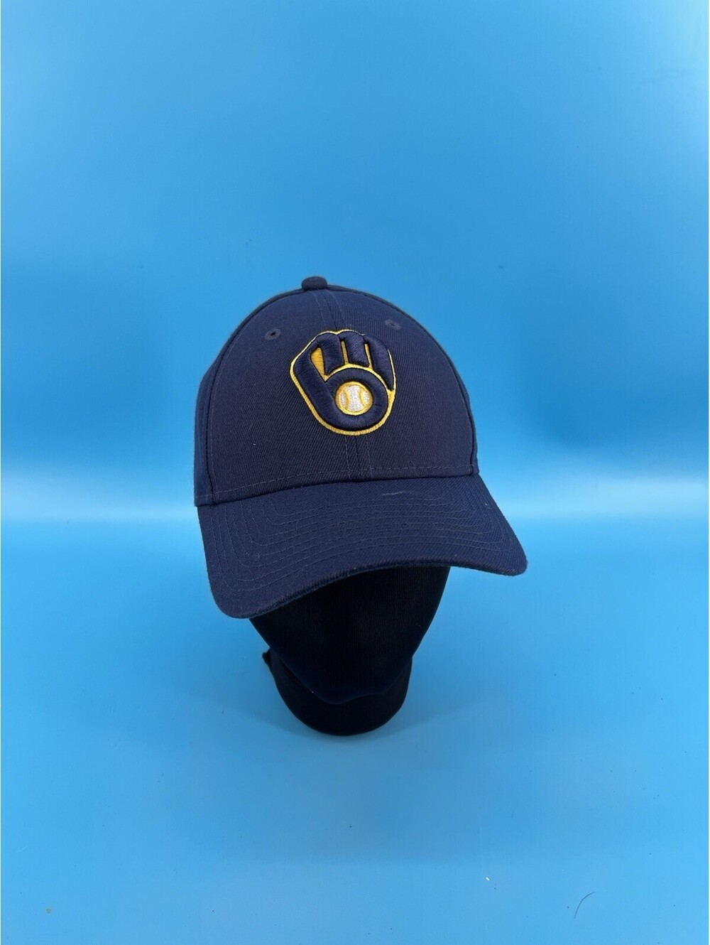 New Era Milwaukee Brewers Youth 9FORTY Navy Adjustable Baseball Cap